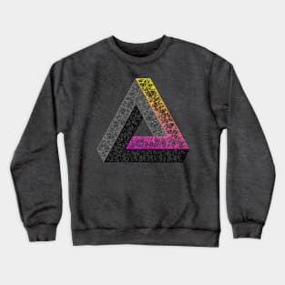 Penrose Triangle (Magenta Yellow Gradient) Crewneck Sweatshirt